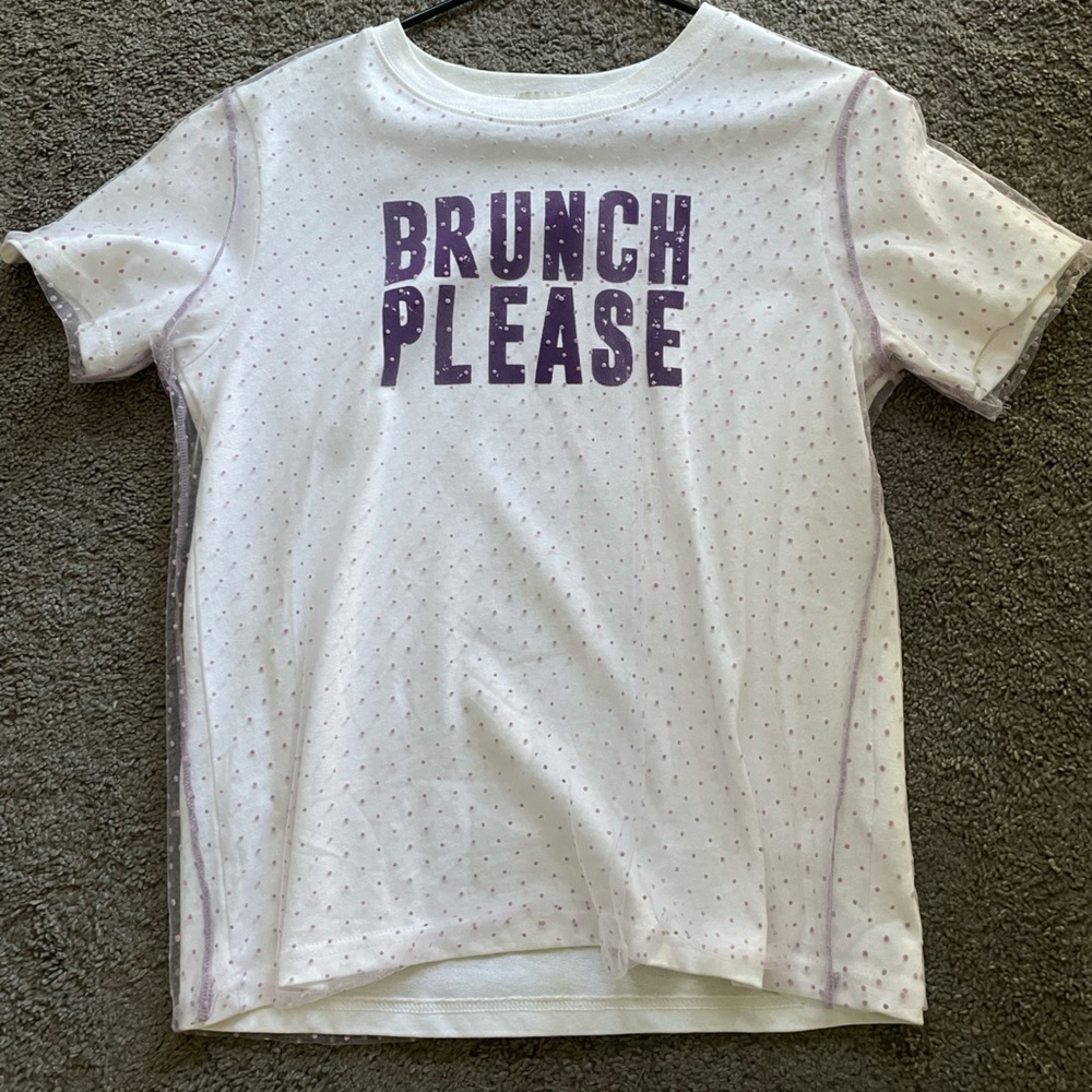 BRUNCH PLEASE mesh tee